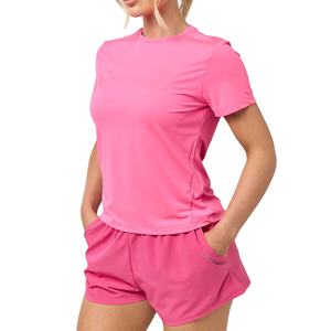 Fabricación Profesional de Conjuntos de Shorts de Dos Piezas para Mujer, Venta al Por Mayor, Alta Calidad, 100% Algodón, Conjunto de Camiseta y Shorts Personalizados para Mujer - Product Image 3