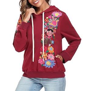 Sweats à capuche pour femmes de haute qualité avec broderie et impression personnalisée, manches longues, légers et confortables, dernière mode, prix bas - Product Image 6