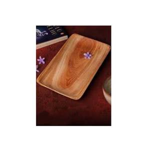 Plateau de service en bois naturel fait à la main de luxe poignée en métal artisanat indien plateau de service rectangulaire naturel - Product Image 4