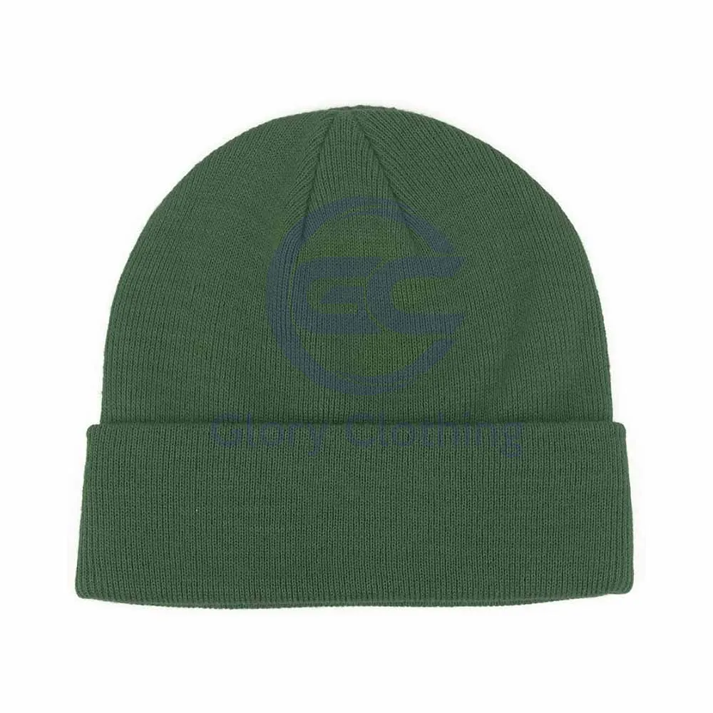 Topi Beanie bergaya dalam kain wol dengan Logo kustom cetak desain atas reguler Fit kasual musim dingin topi pakai