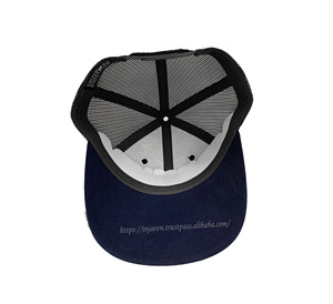 หมวกตาข่ายผ้ายีนส์ปักลาย6แผงโค้งสำหรับกิจกรรมกลางแจ้งชายหาด - Product Image 6