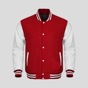 Baja MOQ OEM Fabricante de alta calidad de los hombres de la Universidad de béisbol Letterman Varsity Chaquetas Bordado personalizado Stand Front Winter Sale - Product Image 1