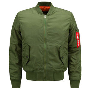 Chaqueta Bomber de Piloto de Alta Calidad 2025, Color Personalizado, Unisex, Logotipo Personalizado, Cuello Alto, Logotipo Frontal, Talla Grande - Product Image 4