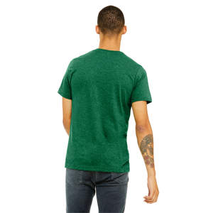 52% Airlume Combed and <b>Ring</b> Spun Cotton 48% Poly 32 Single 4.2 oz Grass Green Unisex CVC Short Sleeve T-Shirt - Product Image 3
