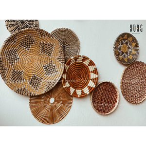 Juego de 10 piezas de pared de algas marinas para decoración del hogar, tejido decorativo para colgar en la pared, tendencia popular, hecho en Vietnam - Product Image 1