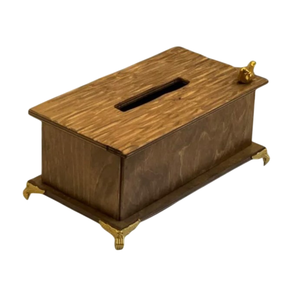 Distributeur de mouchoirs en bois naturel de qualité créative avec dessus de table en métal et organisateur de mouchoirs de décoration de bureau prix le plus bas - Product Image 6