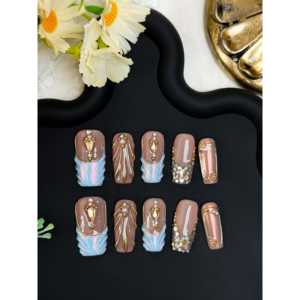 Uñas Postizas Golden Seraph, Elegantes y Lujosas - Product Image 1