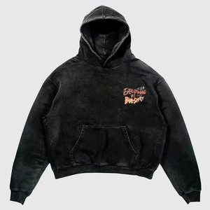 Sudadera con Capucha, Diseño Personalizado, Invierno, 100% Algodón, Felpa, Corte Regular, Estilo Urbano, Lavado Ácido, Impresión Digital Informal - Product Image 5