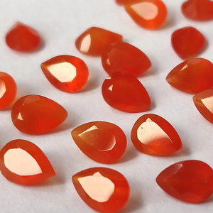 Cornalina naranja natural corte de pera 6x8mm facetado-cornalina naranja suelta de calidad superior cornalina naranja natural - Product Image 1