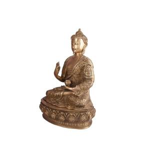 Best Selling Handmade Solid Brass Lord Buddha <b>Statue</b> for Home Decor and Meditation with Antique Finish Available at Best Price - Product Image 4