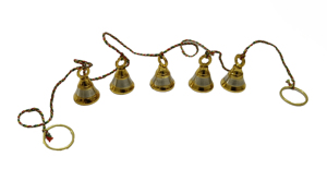 Vintage Indian Craft Brass Bell with <b>String</b> Handmade Luxury Home Decor Waterproof Glossy Finish for Indoor Outdoor Use - Product Image 2