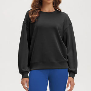 <b>Women's</b> O Neck <b>Sweatshirt</b> <b>For</b> Sale Cotton Fleece <b>Long</b> Sleeve Lightweight Winter Fashion Casual Wear Ladies <b>Sweatshirt</b> - Product Image 4