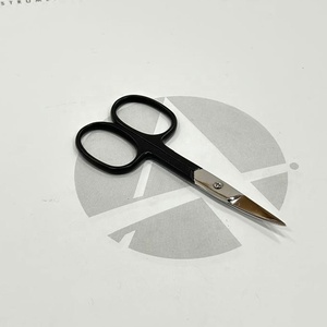 Tijeras de Bordado Profesionales con Mango Negro, Acero Inoxidable, Hoja Recta Afilada, para Cortar Hilo, Costura y Manualidades - Product Image 1