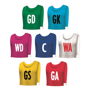 Maillots de netball personnalisés pas chers pour adultes unisexes, cordon élastique, 100% polyester, séchage rapide, respirant, léger, toutes les couleurs, sur mesure - Product Image 1