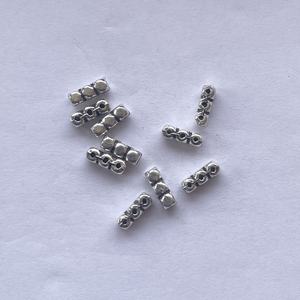 4มม. 11มม. 3ชั้น925สเตอริงเงินสามกล่อง spacer เชื่อมต่อ14K ทองชุบทองลูกปัด spacers หลุมใหญ่ DIY - Product Image 2