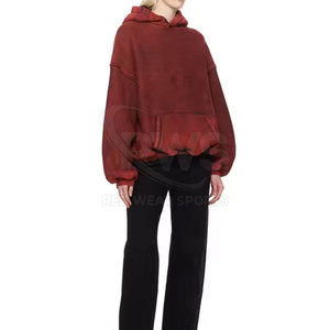 Oversized Pullover Acid Wash <b>Hoodies</b> For Women High Quality Street Wear Women Acid Wash <b>Hoodies</b> - Product Image 6