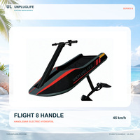 Planche de surf électrique hydrofoil UNPLUGLIFE FLIGHT 8 HANDLE, 45 km/h, E-Foil avec batterie 2,4 kWh