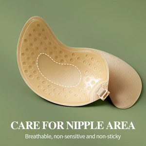 2 쌍 블랙 & 누드 스티커 브래지어 접착 푸시 업 보이지 않는 끈이없는 브래지어 여성용 등이없는 드레스 재사용 가능 - Product Image 3