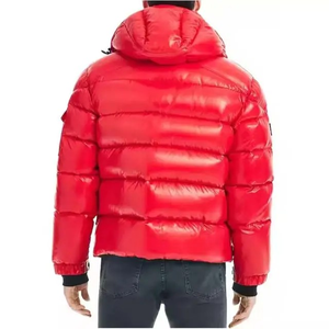 Chaqueta acolchada con capucha y cremallera cálida de invierno para hombre, Últimos colores, cuello levantado, Mejor Nuevo, venta al por mayor - Product Image 2