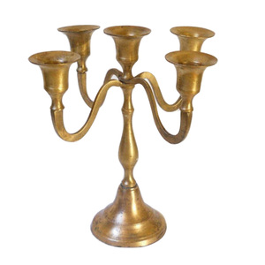 Candelabro de Metal de diseño elegante, soporte para velas, diseño hecho a mano, candelabro de Metal de 5 brazos para piezas centrales de vajilla - Product Image 3