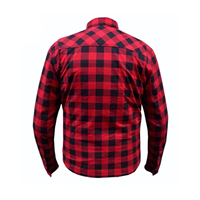Kemeja flanel kotak-kotak kasual pria, dengan dudukan atau desain kancing kerah Mandarin untuk musim gugur dan musim dingin