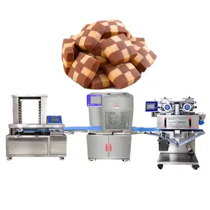 Commercial automatic small cookie making machine mosaic cookie ultrasonic cutting machine