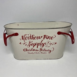 Jardinière de vacances en forme de renne fabriquée en métal galvanisé pour mettre en valeur les plantes de Noël Branches de pin et charme de porche - Product Image 1