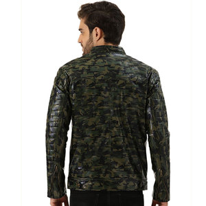 Veste de moto en cuir véritable de haute qualité à 100 %, avec col montant, en cuir PU noir, meilleure veste en cuir pour homme, fabriquée au Pakistan - Product Image 4