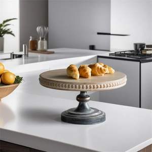 Support à gâteau en bois de luxe fait à la main Style de créateur indien traditionnel le plus vendu pour la décoration et le dessert à bas prix - Product Image 6