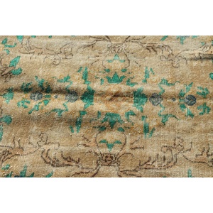 Vintage 7,2x10,1 ft Rug, Turkish Rug, <b>Brown</b> Moroccan Rug <b>Wool</b> - Product Image 3