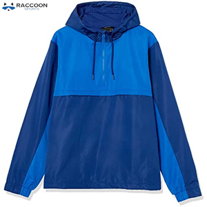 Profesional Raccoon Sports Hombres Anorak Chaquetas cortavientos Último estilo Color azul para el invierno - Product Image 4