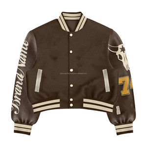 Vente en gros de veste Letterman Varsity avec manches en cuir Veste de baseball Letterman à la mode pour hommes Vêtements d'hiver Veste pour homme - Product Image 1