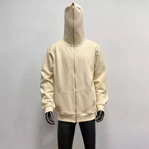 เสื้อกันหนาวมีฮู้ดแบบมีซิปสำหรับผู้ชายเสื้อสเวตเตอร์มีซิปหน้าสำหรับทุกเพศ360gsm ขนาดใหญ่ปรับแต่งได้ - Product Image 1