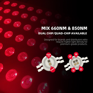 Sunplus เครื่อง <span class=keywords><strong>PDT</strong></span> สำหรับใช้ในบ้านเครื่องบำบัดด้วยแสงอินฟาเรด300วัตต์สีแดงแผงอุปกรณ์ชิปคู่850Nm 660Nm - Product Image 3