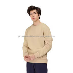 Wholesale Custom 380gsm Crew Neck Boxy Pullover Sweatshirt Top Trendy Full Sleeve with Embroidered Logo - Product Image 1
