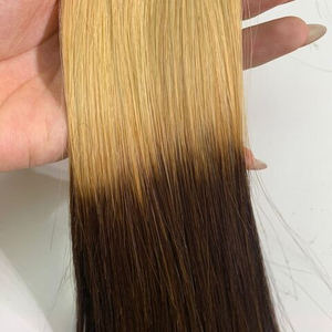 Super doble dibujado 8 ''-40'' Rubio marrón hueso recto Remy extensión Color Natural vietnamita Fac sedoso en profundidad peinado - Product Image 4