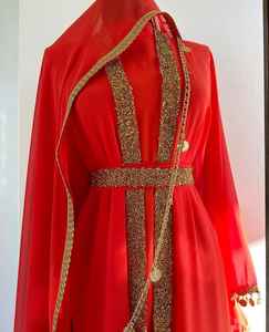 ชุดอะบายาโมรอคกันปักสวยงามสำหรับเด็กผู้หญิงชุดปาร์ตี้สไตล์โมร็อกโกดั้งเดิม - Product Image 4