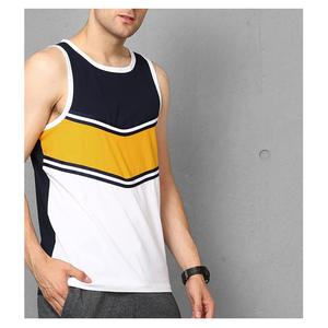 Fitness sport entraînement tricoté décontracté débardeur musculation Stringer gilet personnalisé Gym hommes course - Product Image 2