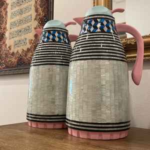 Tetera de nácar árabe de lujo, tetera elegante con incrustaciones de concha para servir té y café - Product Image 4