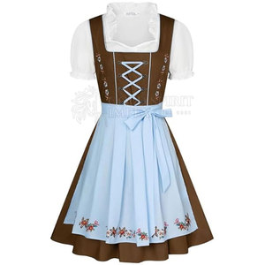 Manufacturer's Professional Women's Custom Designed Mini Dirndls Hot Sale 100% Cotton Mini Dirndls Solid Design Your Own! - Product Image 1