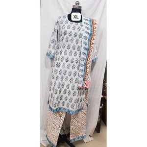 Conjunto de Traje de Algodón Cosido para Mujer con Dupatta, Ropa Tradicional Elegante - Product Image 1