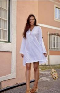 Vestido de Punto Elegante para Mujer, Cuello en V, Manga Larga, Falda Corta, Nuevo Modelo 2026 - Product Image 2