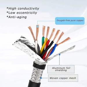 Cavo a Coppia Intrecciata Schermato 2/4/6/8 Conduttori Certificato CE Rame Privo di Ossigeno Doppio Schermatura 32ft per Servo CNC - Product Image 3