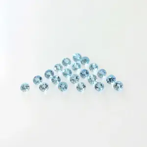 Aquamarine Round Faceted Cutting 10 MM Finest Quality Aquamarine Lot Loose Gemstone Best For Necklace Making