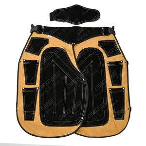 Vente en gros de chaps de maréchal-ferrant en cuir professionnel en toile patchs rembourrés en cuir durable tissu anti-déchirure ajustement facile conception personnalisée - Product Image 2
