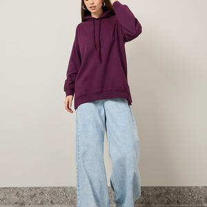 Sudaderas con capucha con hombros caídos personalizadas para mujer con logotipo, Jersey elegante, perfecto para ropa informal y sesiones de gimnasio - Product Image 5