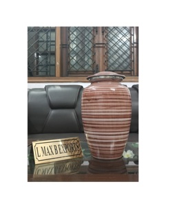 โกศเผาศพโลหะทำด้วยมือสำหรับผู้ใหญ่ขี้เถ้าอะลูมิเนียม - Product Image 1