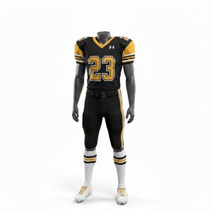 Uniforme de football américain entièrement personnalisé, maillot, pantalon rembourré, short, 100% polyester, séchage rapide, respirant, marquage d'équipe, numéros - Product Image 4