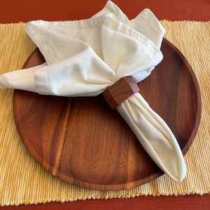 Plateau de service rond en bois d'acacia et de bambou 2023 pour aliments et collations - Product Image 6