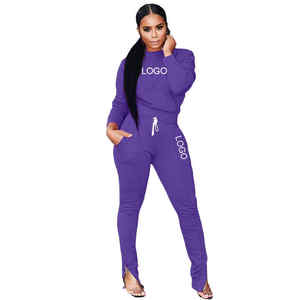 Haute qualité tissu éponge femmes récolte sweat à capuche ajusté Jogging survêtements brodé imprimé Logo avant arrière automne hiver - Product Image 2